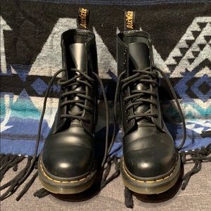 Doc Marten black combat boots